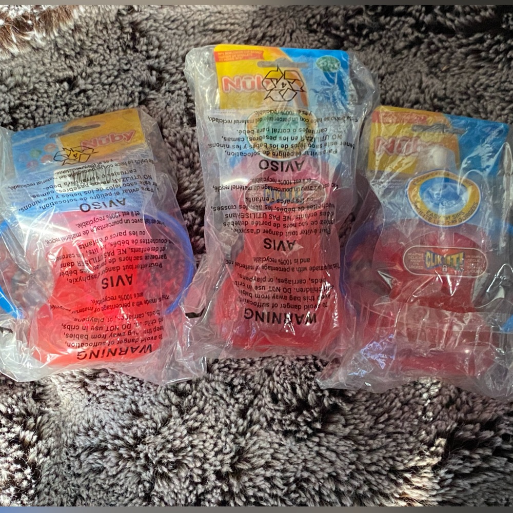 Collection of Sealed Brand New Nuby Leak Proof Grip N Sip Infant Cups